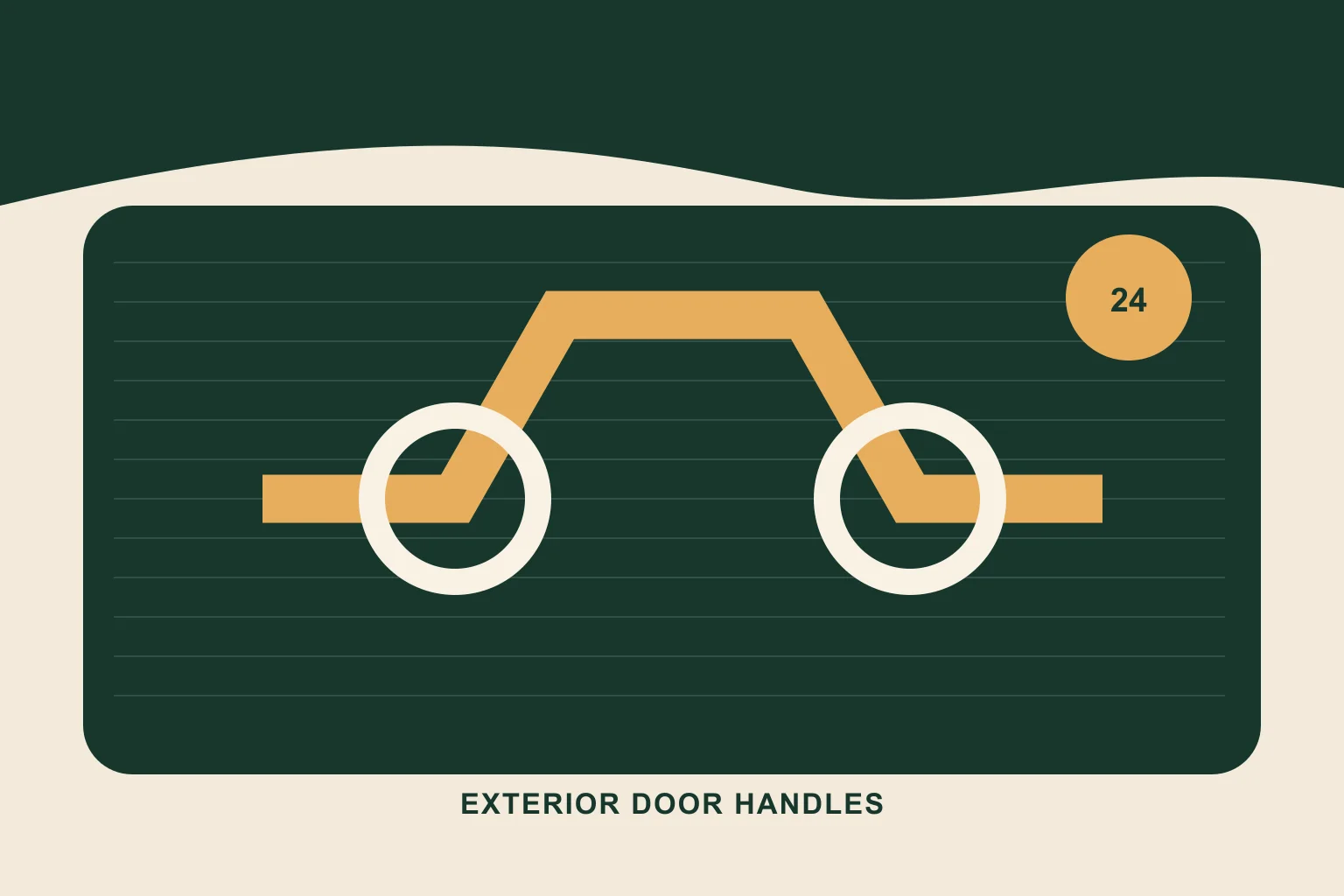 Exterior pull handle with smart-entry connector and removable cap technical identification illustration for a Toyota RAV4 wholesale inquiry