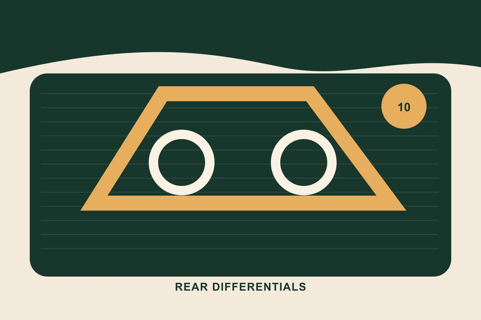 Rear differential carrier housing with input flange and axle outputs technical identification illustration for a Toyota RAV4 wholesale inquiry
