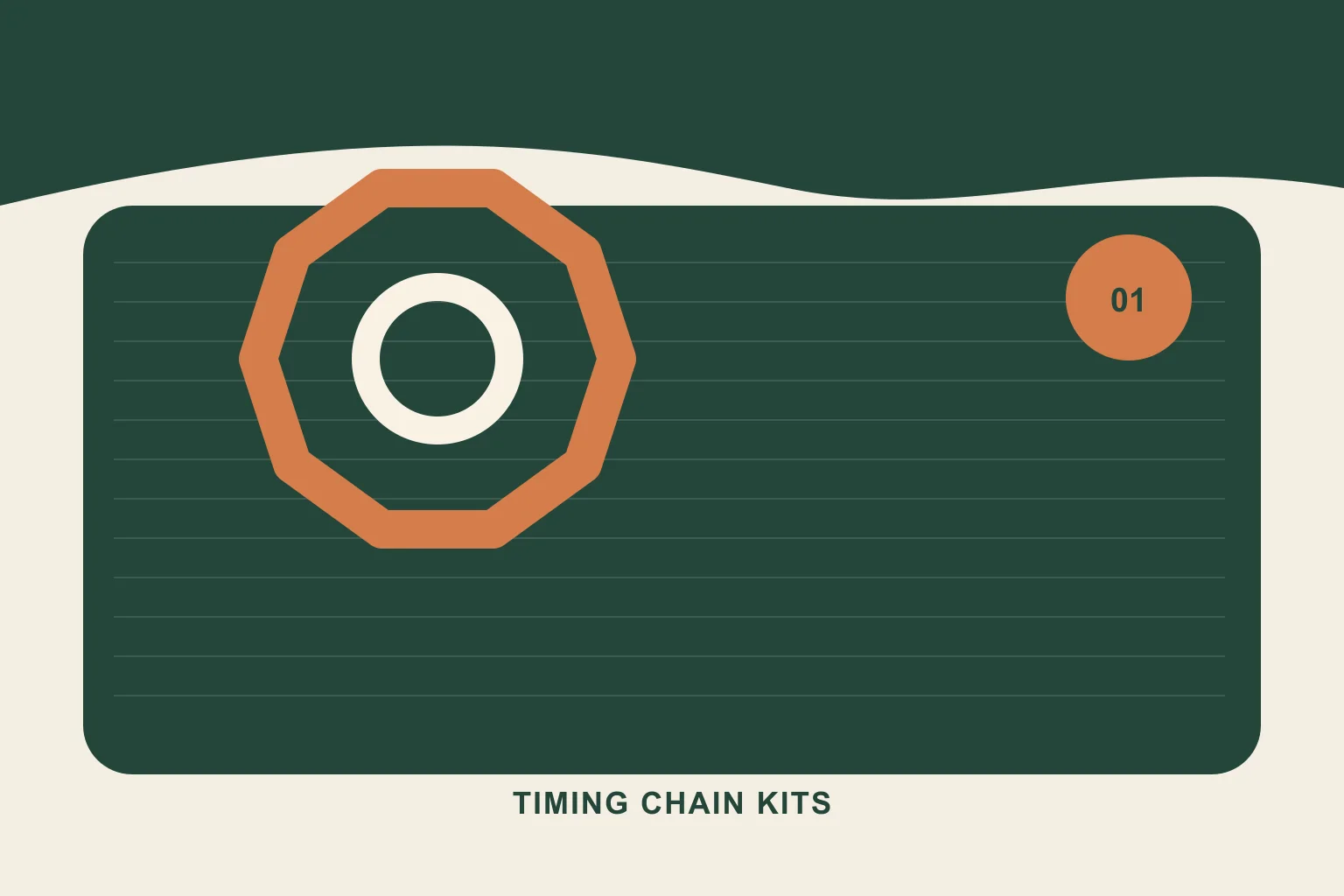 Timing chain, curved guides and hydraulic tensioner technical identification illustration for a Toyota RAV4 wholesale inquiry