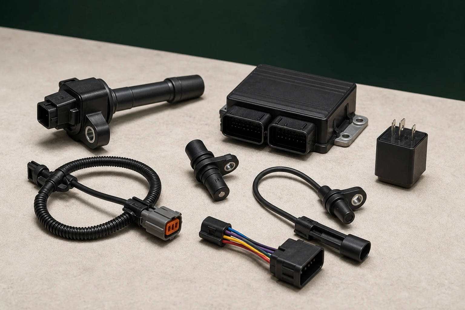 Unbranded ignition coil, control module, sensors, relay and electrical connectors
