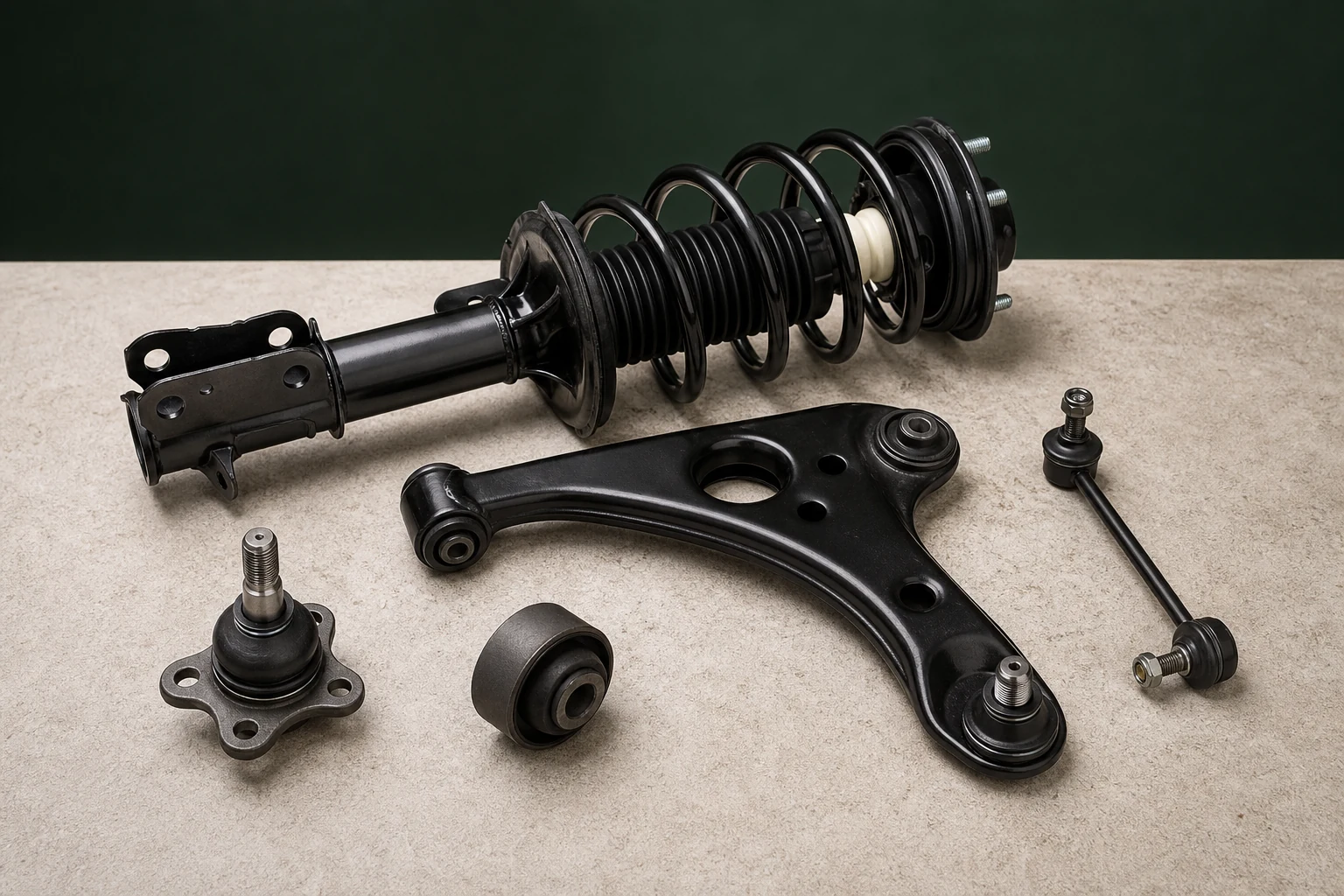 Unbranded strut, control arm, ball joint, stabilizer link and suspension bush